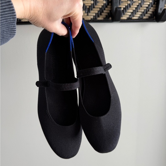 Rothy's The Square Mary Jane Flats - Black - Size 10 - Picture 8 of 10